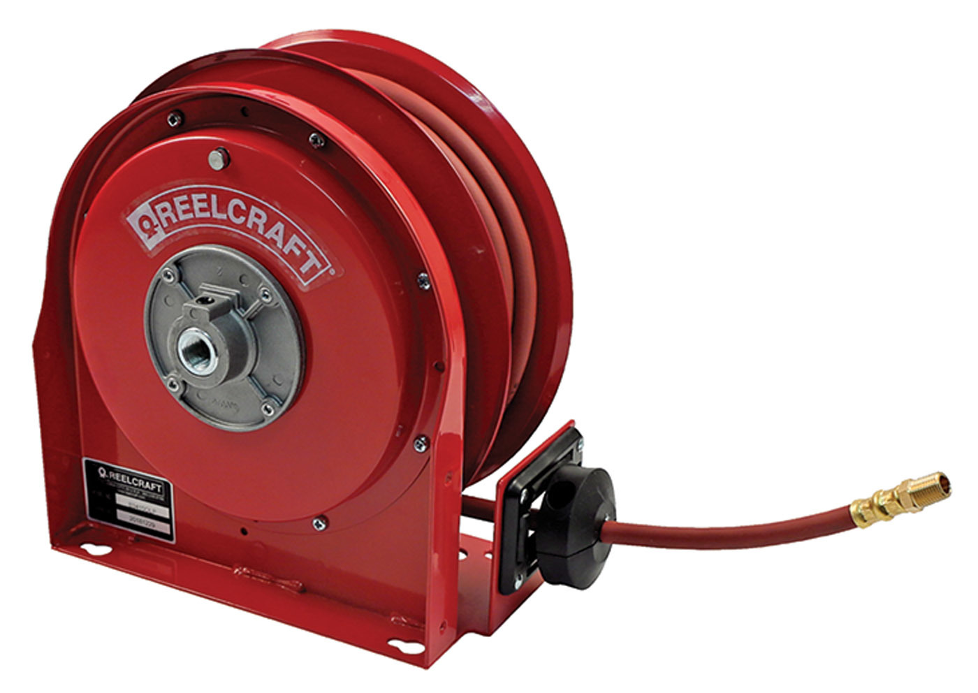 Cox Reels Aluminum hose reel with spring rewind holds 1/2 inch X 25 Feet  300 PSI air hose not included